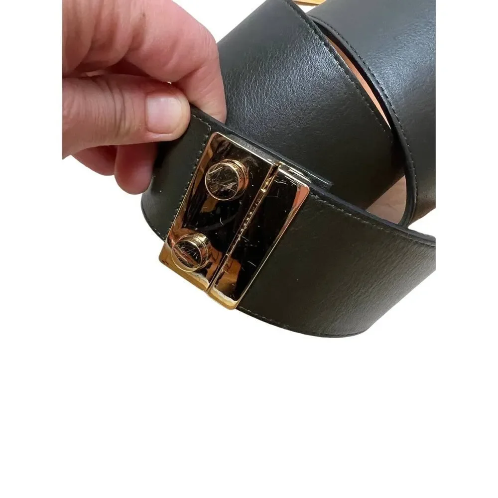 Maison Boinet Dark Chocolate Brown Adjustable Leather Belt Sz. S